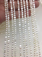 AAA 3-4mm Tiny white nugget freshwater pearls,irregular nugget freshwater pearl strand,LM3-3A-6