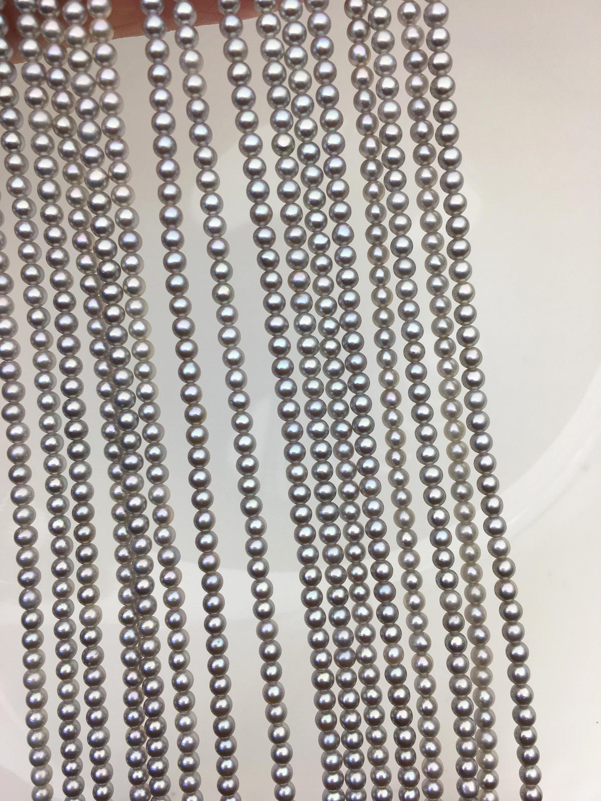 AAA 2.5-3mm tiny gray round freshwater pearls,Rondelle pearl Beads,gray freshwater pearl,loose strands,RP2-3A-19