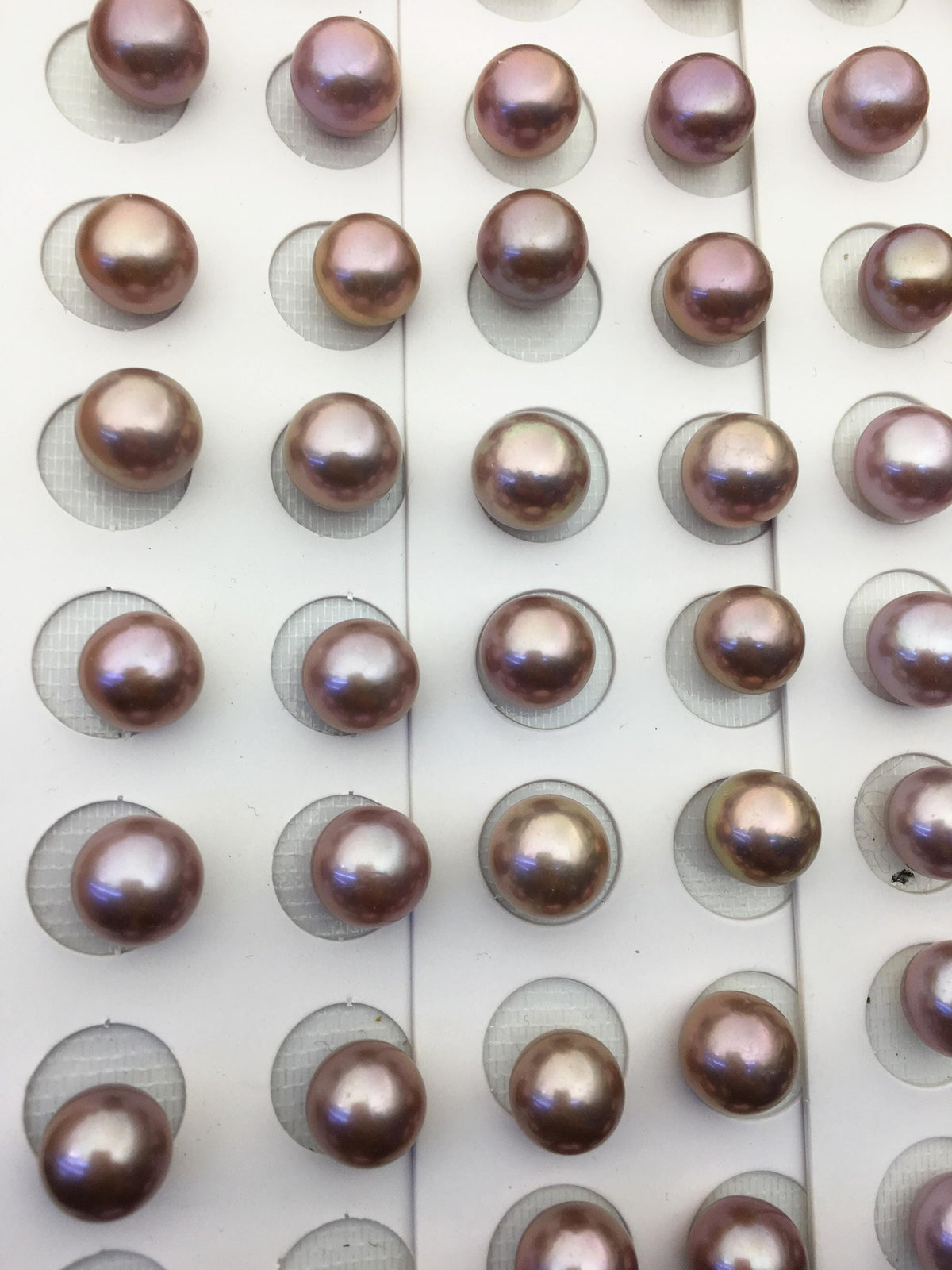 1 pair AAA 11-12mm Purple Rainbow Round edison freshwater pearl,ED12-3A-1-20