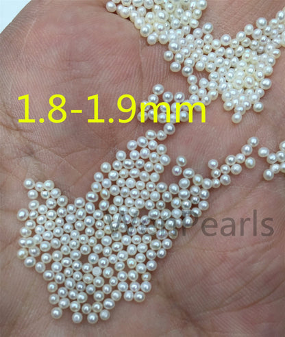 AAA 1.8-2mm white seed near round freshwater pearls,no hole,Select Quantity,tiny pearl supply,GOOD QUALITY,RP1-3A-3