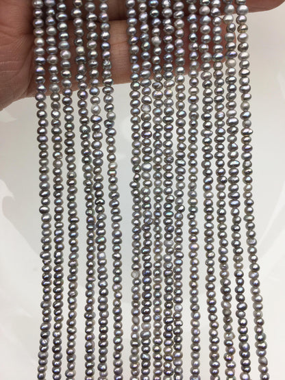 AA+ 2.5-3mm gray potato seed freshwater pearls,Valentine's Day gift,for pearl necklace,loose freshwater pearl,CR2-2A-20