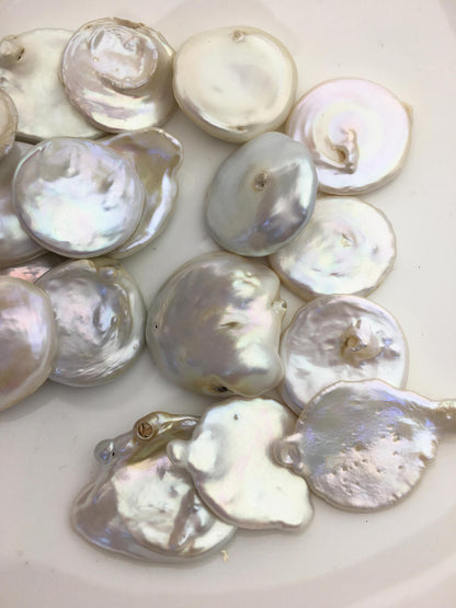 10pcs AA 20-25mm Huge Keshi freshwater pearls,white keshi pearl,no hole,ZS-127-T18