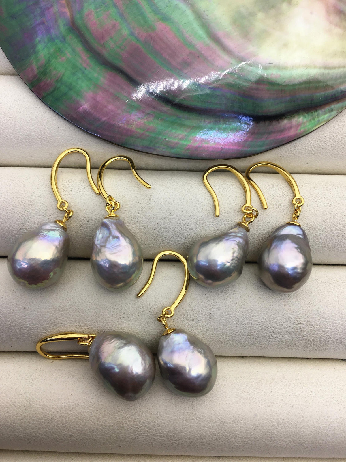 AAA 11-13mm gray bronze rainbow drop edison pearl dangle earrings,yellow gold S925 Sterling Sliver earrings,wedding pearl earrings,SE3-T9-33