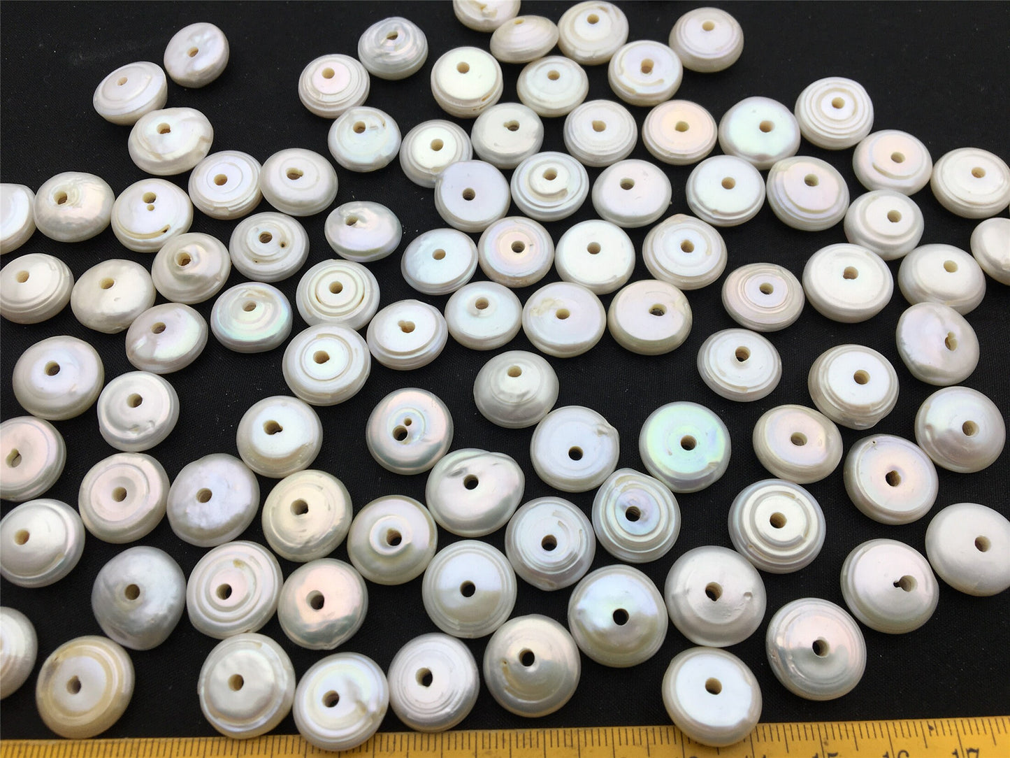 10pcs AA 14-15mm white coin freshwater pearls,2.2mm large hole,Rondelle Pearl Beads,large coin pearls,diy bead,COIN14-2A-13