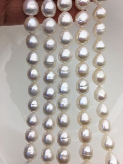 AA+ 10-11mm white rice freshwater pearls,LR11-T3