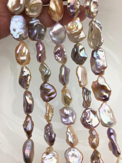AAA 13-15mm natural pink purple keshi Freshwater Pearl,DIY Loose Freshwater Pearl,wholesale price,china wholesale pearl,ZS-200-121-3