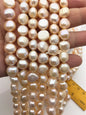 AAA 11-12mm pink nugget freshwater pearls,full strand,pink baroque pearl,irregular pearl,pearl wholesale supply China,LM11-3A-1-2