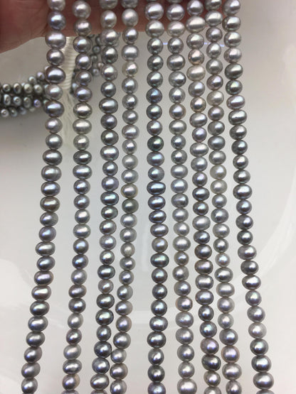 AA+ 4.5-5mm gray potato pearls,seed freshwater pearl,CR4-T1