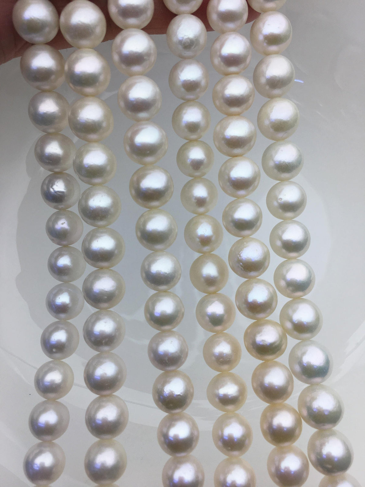 AA+ 9-11mm white round freshwater pearls,RP9-2A-2