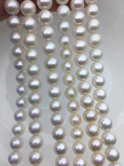 AA+ 9-11mm white round freshwater pearls,RP9-2A-2