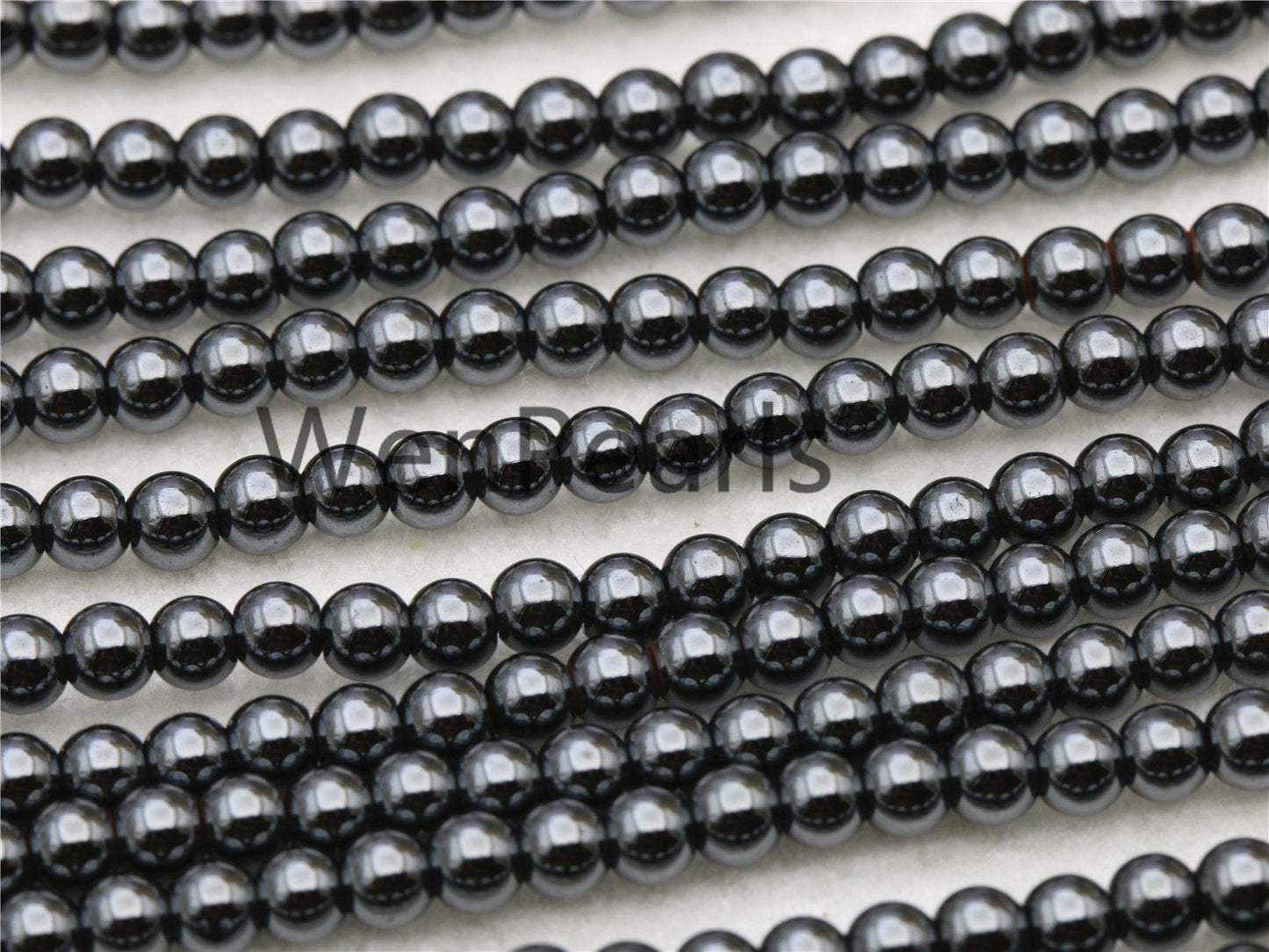 Hematite,3mm Smooth Round,AAA, 135 beads,15.5 inches,G50-R3-006