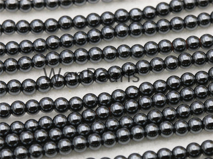 Hematite,3mm Smooth Round,AAA, 135 beads,15.5 inches,G50-R3-006