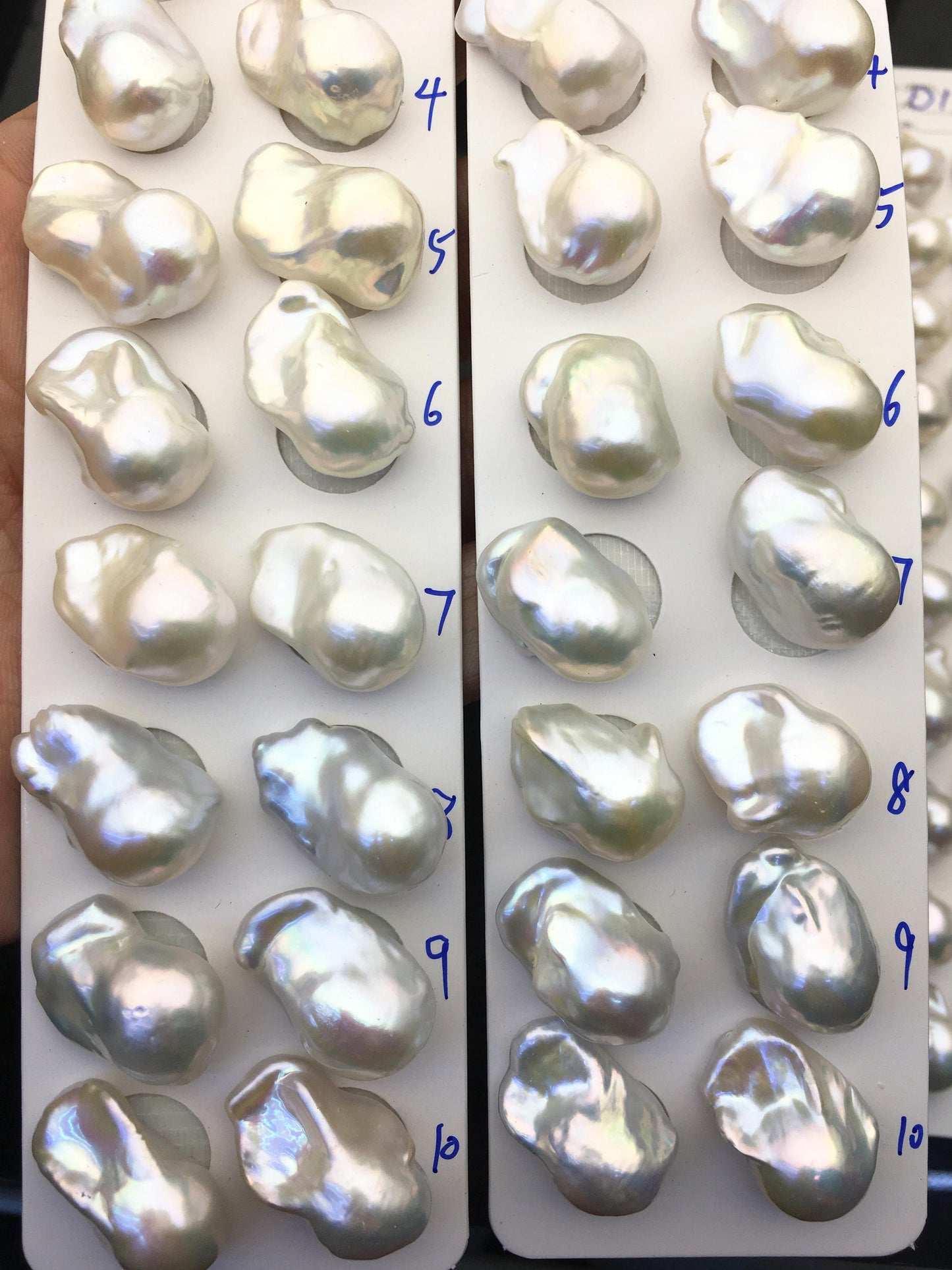 1 pair AAA 13-17x19-24mm White Flame ball Pearl Pairs - large Baroque freshwater pearl pairs,FL15-3A-8-4