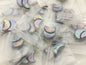 1 pair AAA 8-9x16-18mm Gray Moon Banana Shape Freshwater Pearl White loose Beads Pair,wholesale,ZS-103-37-22