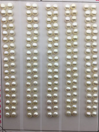 AAA 4.5-5mm Seed White button round pearls pairs,loose pearl beads,pearl earring,pearl stud,pearl earring stud supply,BTN4-4A-1-2