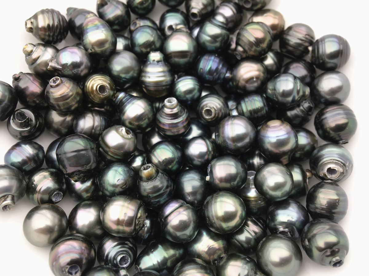 Real Green Tahitian pearl bracelet,High Luster pearl, Pearl Leather bracelet,Taitian pearl bracelet, Black Leather Pearl bracelet,Le10-002