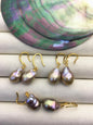 AAA 10-11mm natural color rianbow drop edison pearl dangle earrings,S925 Sterling Sliver earrings,wedding pearl earrings,SE3-T9-43
