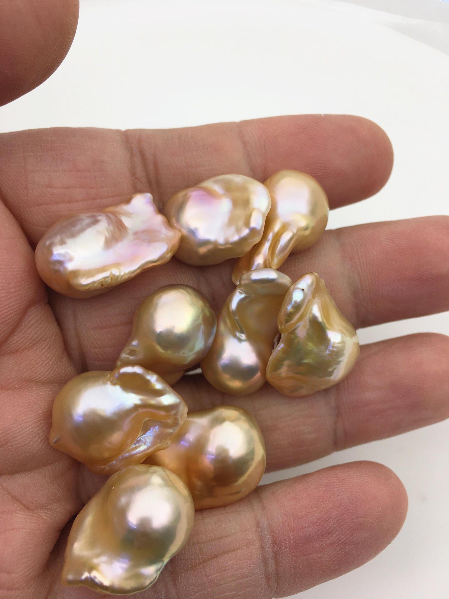 10pcs AAA 13-17mm Natural Color Flame ball Pearl - no hole,FL15-T4-61