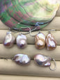 1 pair AAA 14-16mm light purple flame ball pearl dangle earrings,SE3-031-35