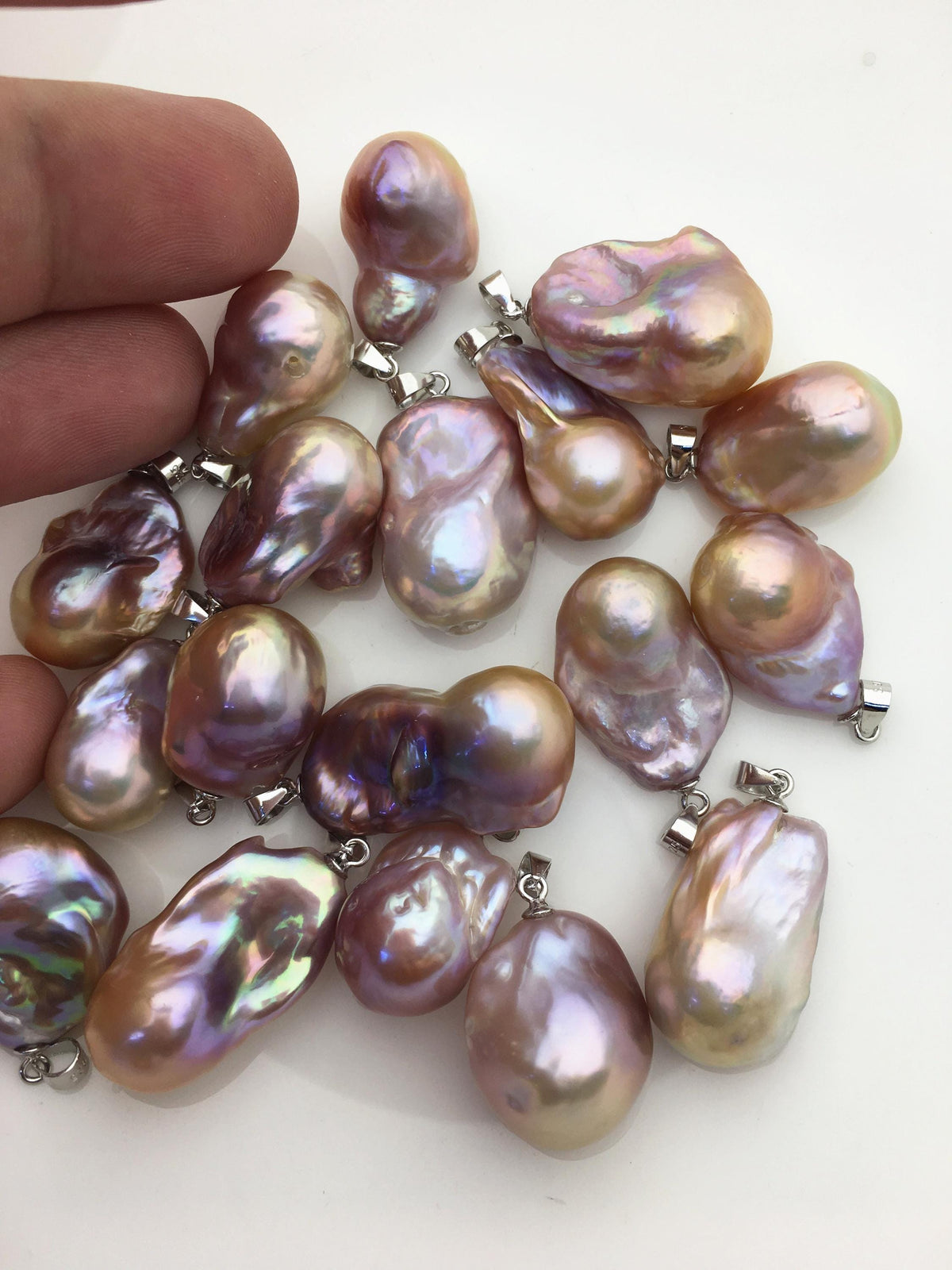 3pcs AAA 12-15mm purple baroque pearl pendant necklace,S925 Sterling silver pendant,NC1-041-6