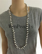 Freshwater pearl and leather necklace,Baroque Freshwater Pearl Necklace,white pearl necklace,wholesale,Le1-020