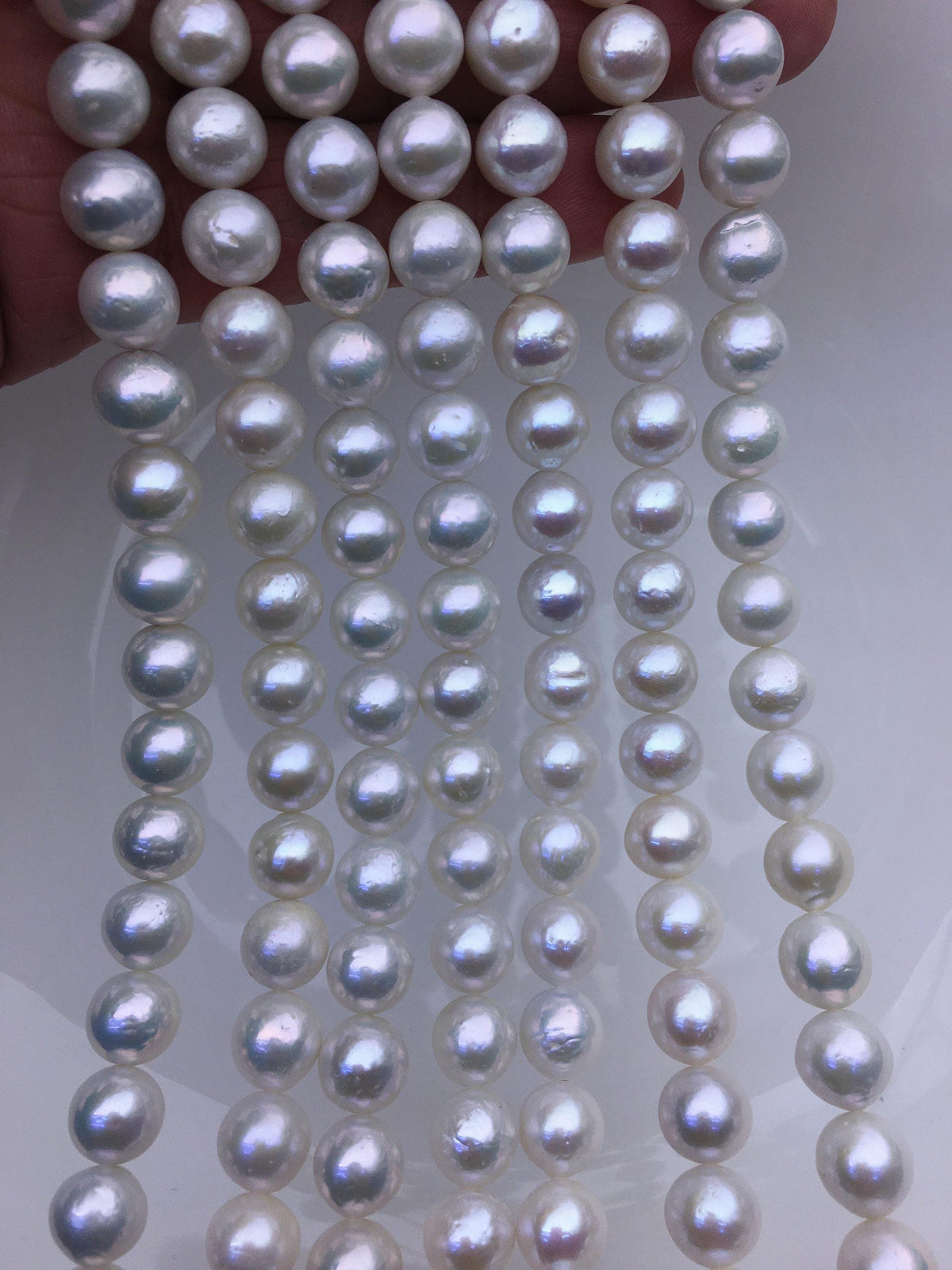AA+ 8-10mm white near round Edison Freshwater Pearl,RP8-2A-1