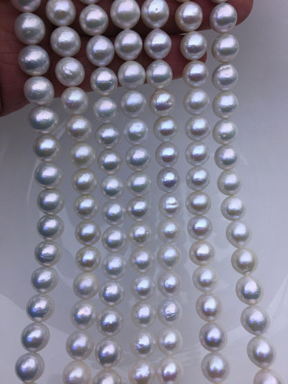 AA+ 8-10mm white near round Edison Freshwater Pearl,RP8-2A-1
