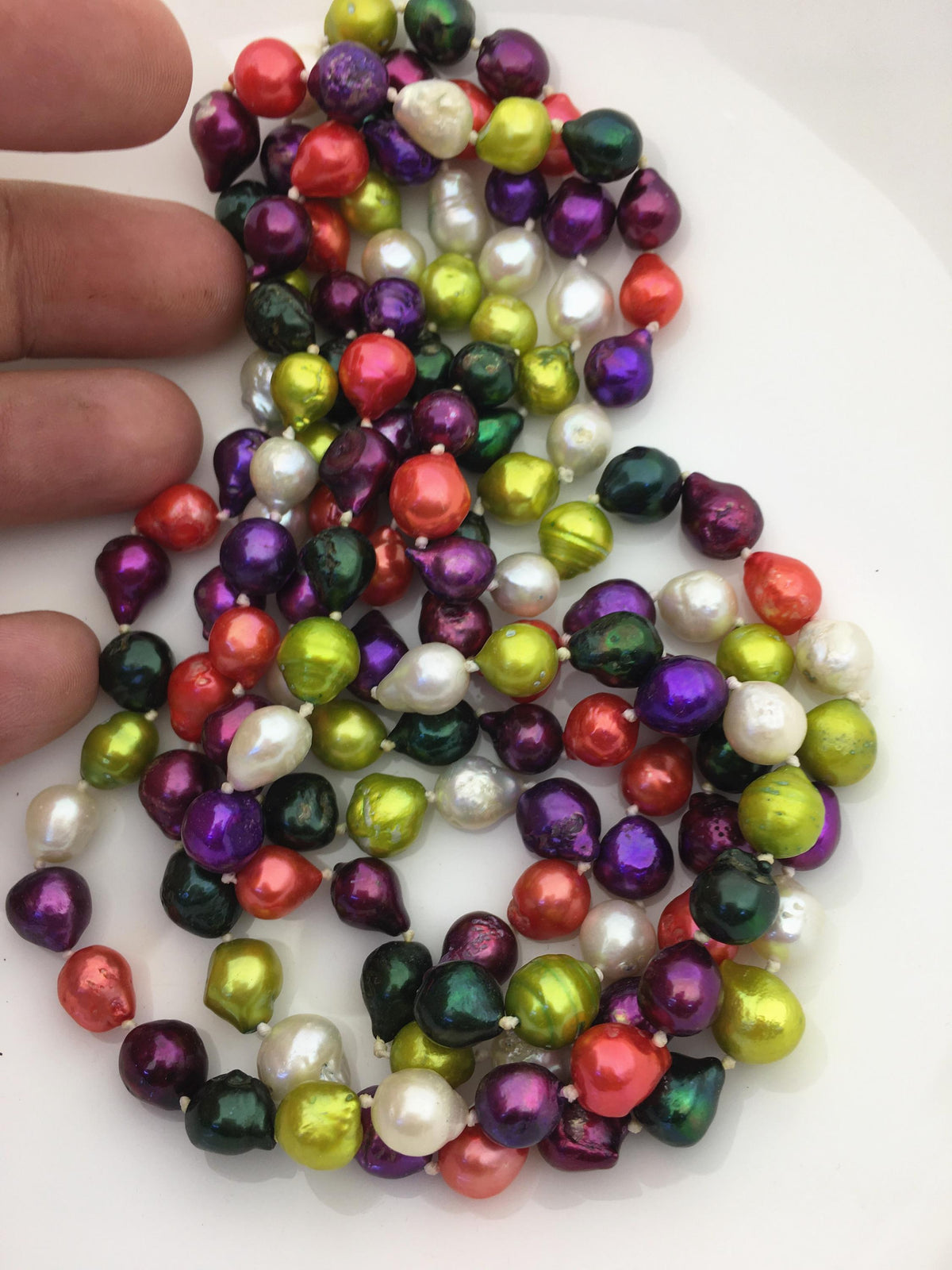 58'' AA 7-9mm misc color Tail Nuclear pearl Necklace,Wedding Necklace, Love, Mothers Day,Happiness,wholesale,NPN1-T4-1