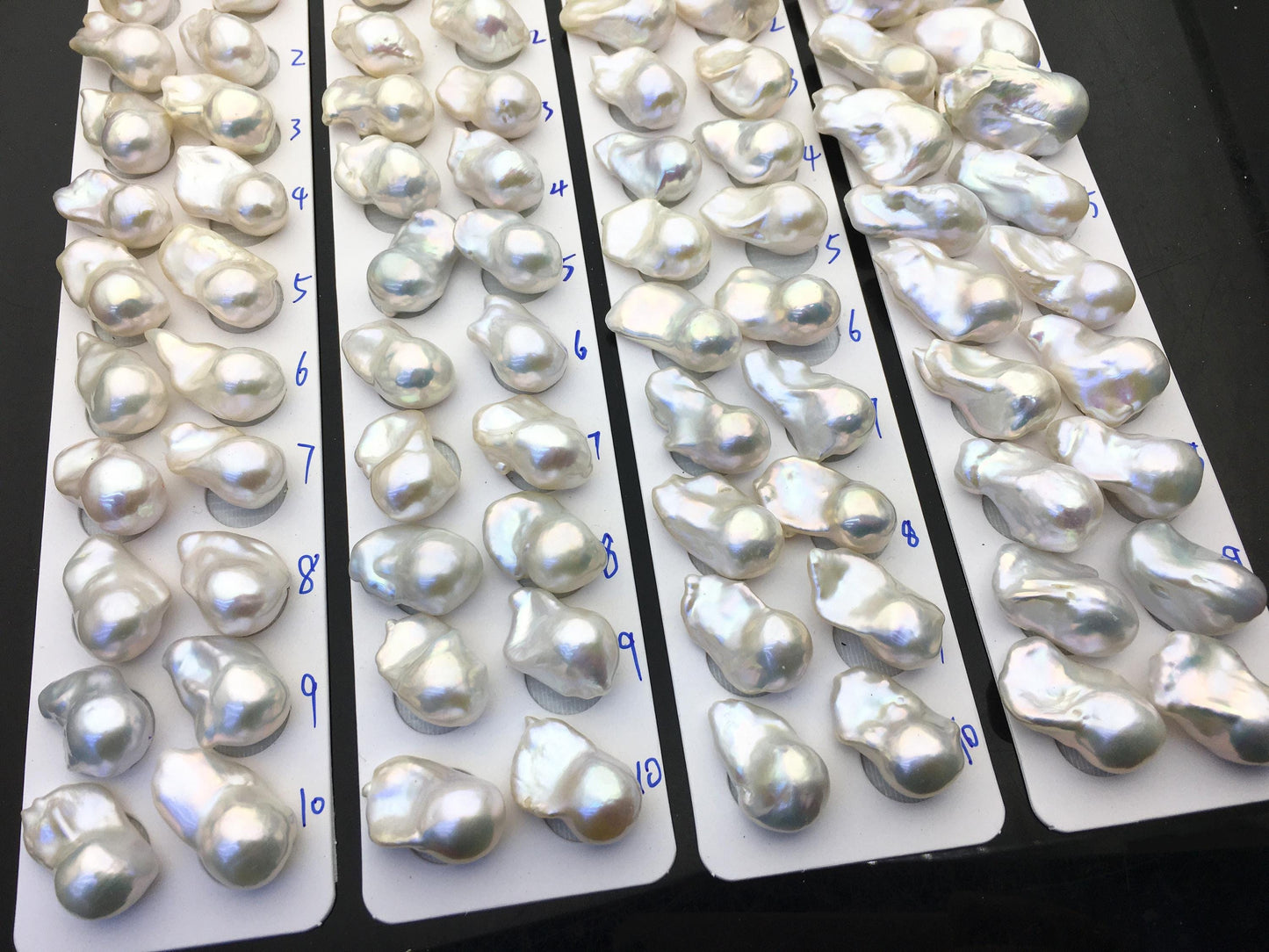 1 pair AAA 14-18x20-28mm White Flame ball Pearl Pairs-0.9mm top half hole-large Baroque freshwater pearl pairs,Fire Ball Pearl,FL15-3A-8-43