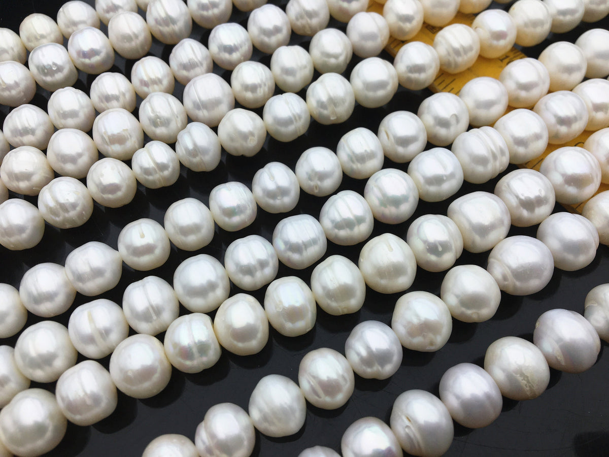 AA 10.5-11.5mm whtie button round freshwater loose pearls,SM11-2A-2