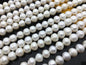 AA 10.5-11.5mm whtie button round freshwater loose pearls,SM11-2A-2