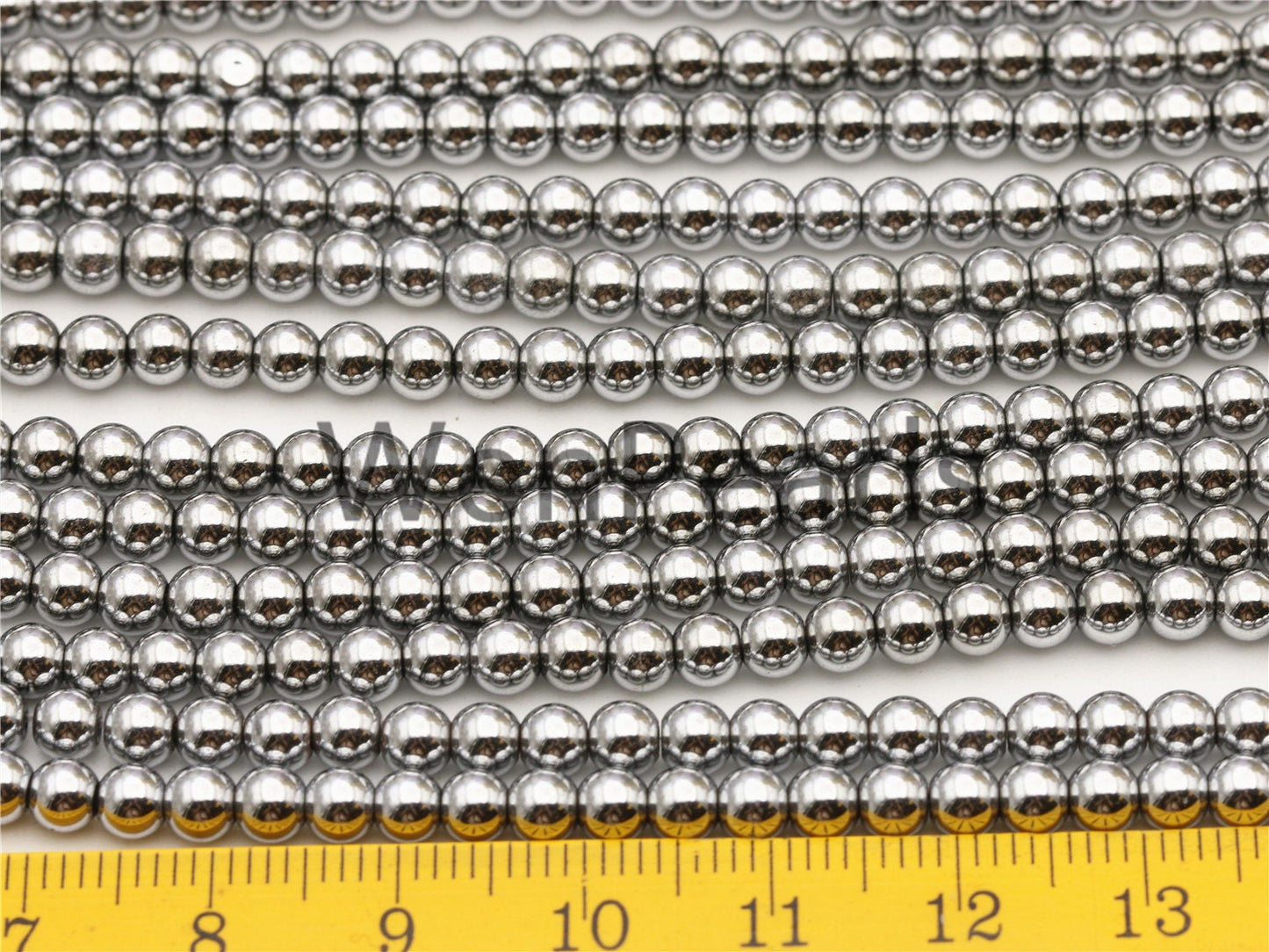 Hematite silver Gray 4mm Smooth Round,AAA, 105pcs,15.5 inches,G50-R4-002