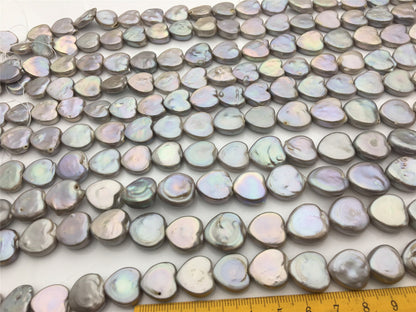 AA+ 15-17mm Gray heart Shape Freshwater Pearl,one full strand,wholesale,ZS-103-30