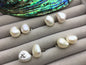 11mm big white baroque nugget Pearl Stud Earrings,freshwater pearl earrings,Wedding,classic pearl studs,SE1-069-7