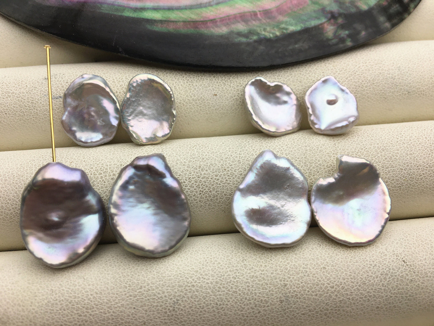 1 pair AAA 11-18mm gray long keshi pearls Pair,for make dangle earrings,baroque pearl,loose pearl beads,very high luster,ZS-127-62-13