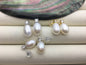 AAA 9mm White rice pearl cz stud earrings,zircon S925 Sterling Sliver pearl earrings,pearl for women for girl,SE3-058