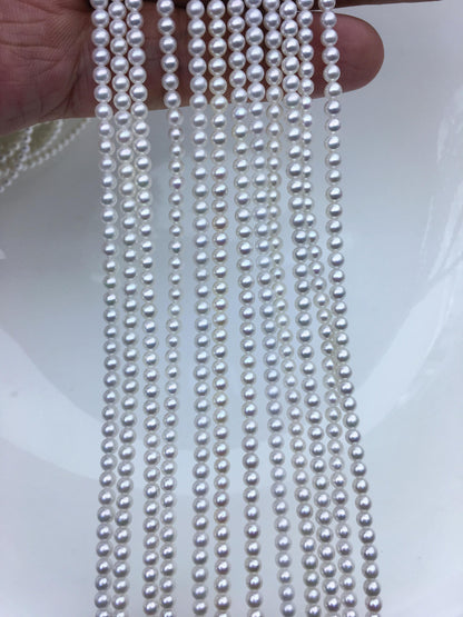 AAA 3-3.5mm white round freshwater pearls,white round pearl,pearl wholesale,RP3-3A-3