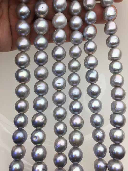 AA+ 10-12mm white oval Edison Freshwater Pearl,ED12-2A-5-4