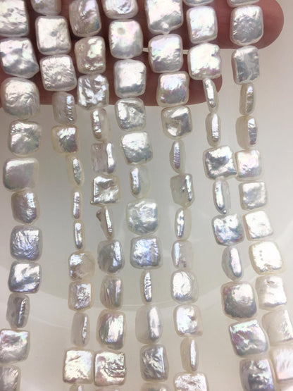 AA+ 9-11mm white square Shape Freshwater Pearl,ZS-113-15