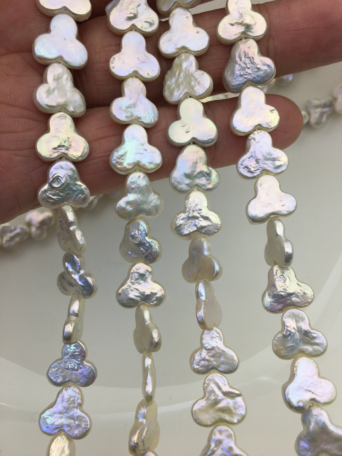 AA+ 11-12mm White baroque Freshwater Pearls , for your design,ZS-T19