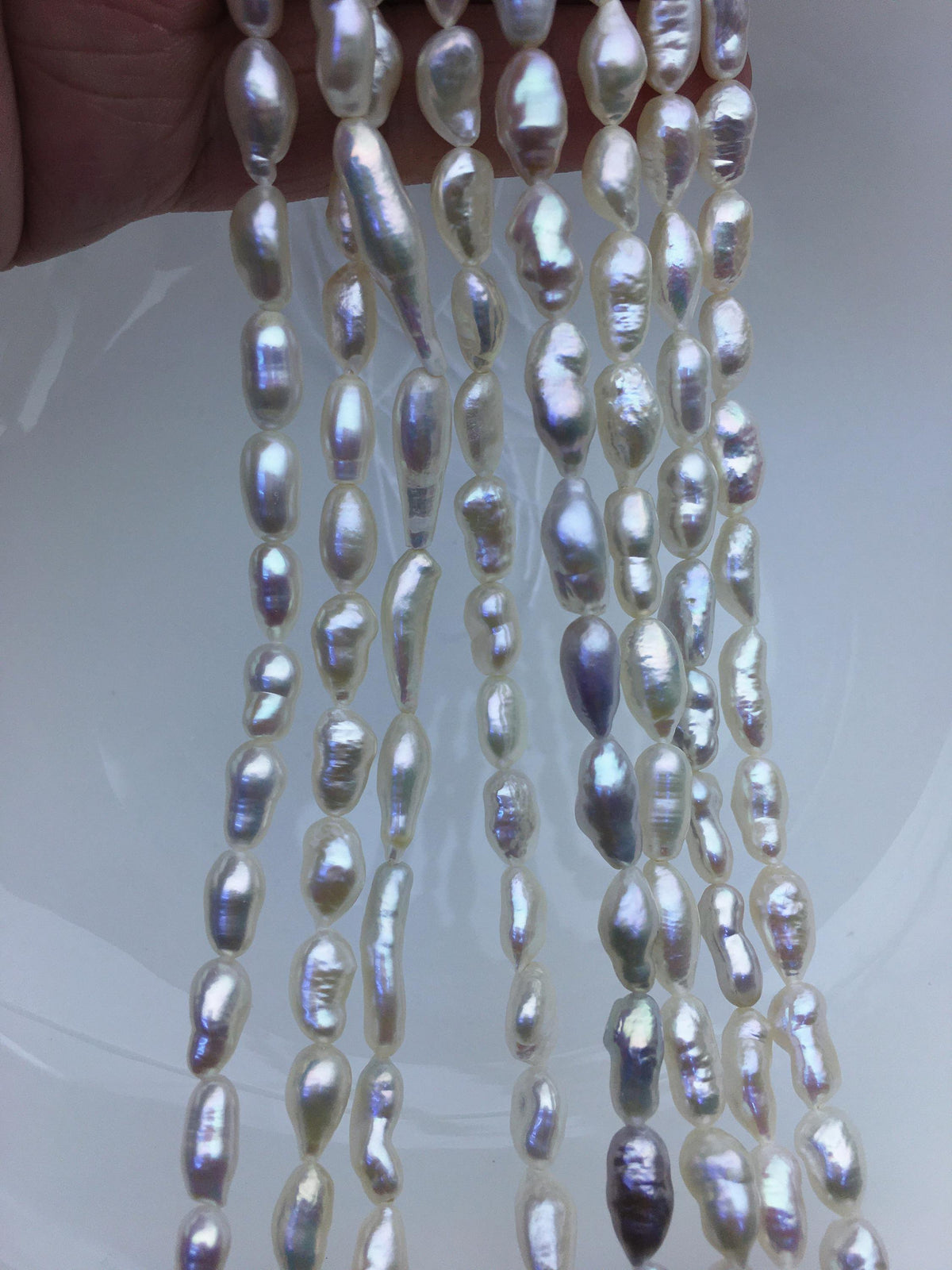 1 strands AAA 4-6mm white keshi Freshwater Pearl,ZS-200-8