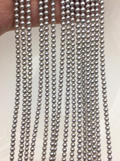 AA+ 3-3.5mm Gray round freshwater pearls,RP3-T7