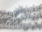 AA 3-4mm Gray toothpick Pearl Necklace,Genuine Fresh Water Pearl,Wedding Necklace,Mothers Day,ZS-80-10-69