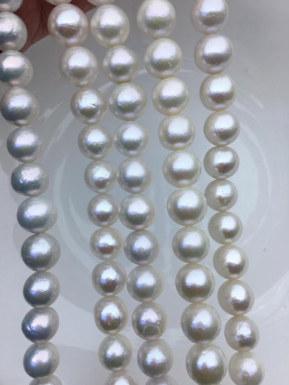 AA 10-12mm white round Edison Freshwater Pearl,ED10-2A-2-10