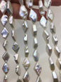 AAA+ 9-10.5mm White diamond Shape Freshwater Pearl,ZS-103-2