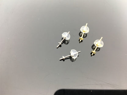 Sterling silver stud,1/5 pairs,s925 sterling silver stud, rose gold,yellow gold stud for earrings,ASL-ER-016