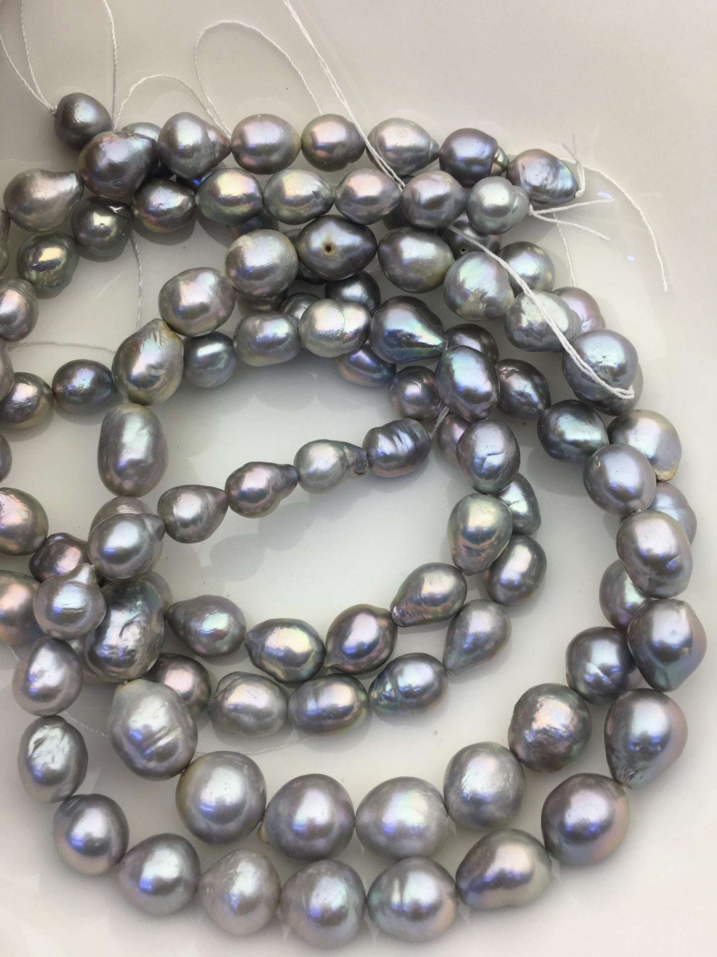 AA 11-13mm big gray baroque drop Edison Freshwater Pearl,ED12-2A-5-79
