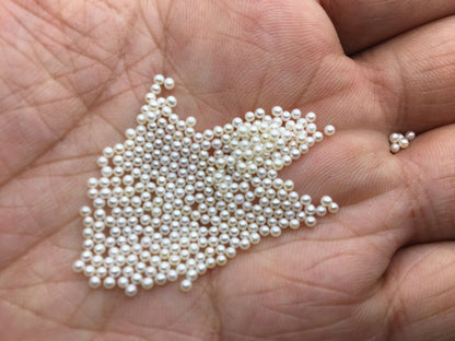 5pcs AAAA 1.5-1.7mm white round freshwater seed pearls,no hole,,Cultured pearl,diy pearl beads,Happiness,birthday,RP1-4A-3