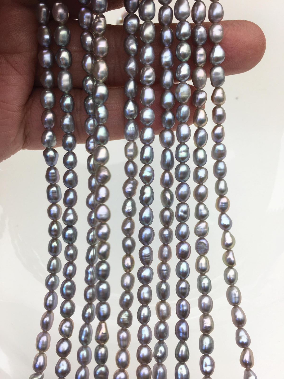 AAA 4.5-5mm Tiny gray nugget freshwater pearls,irregular nugget freshwater pearl strand,LM4-3A-20