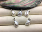 1pc AAA 10-11mm white keshi pearl pendant necklace,S925 Sterling silver pendant,NC1-040